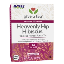  היביסקוס תה פונץ' צמחי נטול קפאין 24 שקיקי תה - מבית NOW FOODS