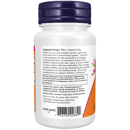 ויטמין C-1000 - תכולה 30 כמוסות - מבית NOW FOODS