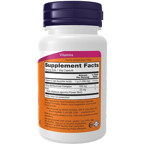 ויטמין C-1000 - תכולה 30 כמוסות - מבית NOW FOODS