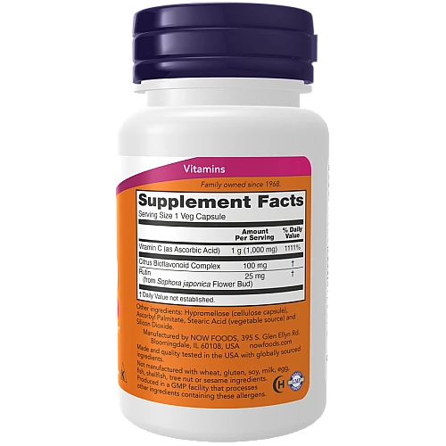 ויטמין C-1000 - תכולה 30 כמוסות - מבית NOW FOODS