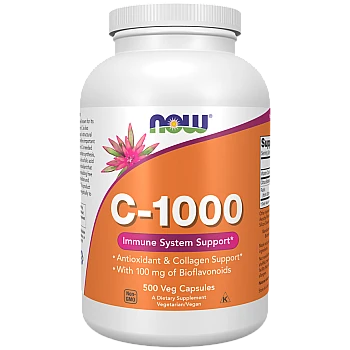 ויטמין C-1000 תכולה 500 כמוסות - מבית NOW FOODS