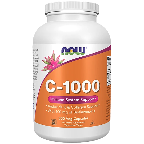 ויטמין C-1000 תכולה 500 כמוסות - מבית NOW FOODS