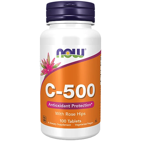 ויטמין C-500 עם ורד הבר 100 טבליות - מבית NOW FOODS ויטמין C-500 עם ורד הבר 100 טבליות - מבית NOW FOODS