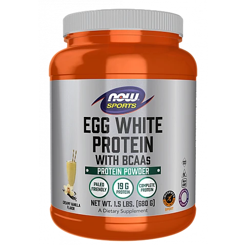 חלבון ביצה עם BCAA קרם וניל 680 גרם - מבית NOW FOODS חלבון ביצה עם BCAA קרם וניל 680 גרם - מבית NOW FOODS