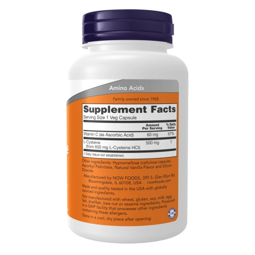 ל-ציסטאין - 90 כמוסות - מבית NOW FOODS