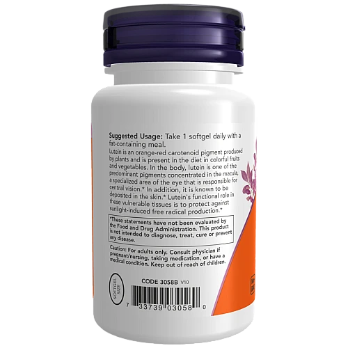 לוטאין 10 מ"ג - 60 כמוסות - מבית NOW FOODS