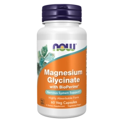 מגנזיום גליצינט עם ביו-פייפרין 60 כמוסות - מבית NOW FOODS