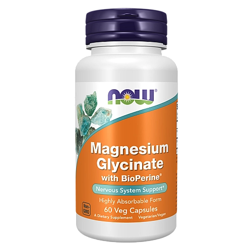 מגנזיום גליצינט עם ביו-פייפרין 60 כמוסות - מבית NOW FOODS