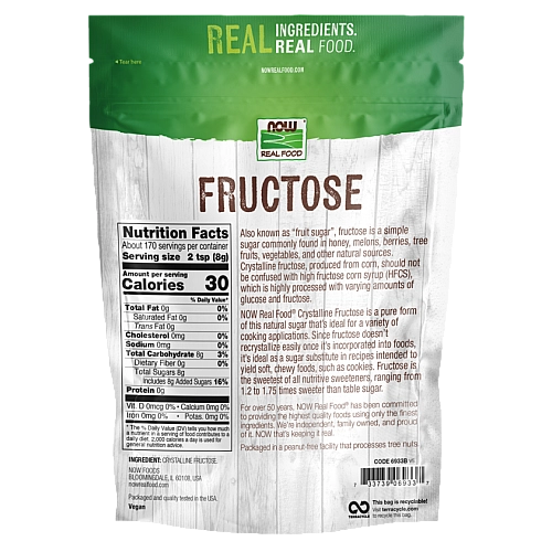 ממתיק פרוקטוז 1361 גרם - מבית NOW FOODS