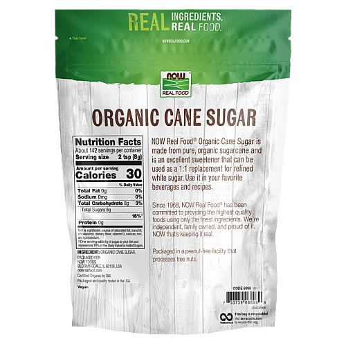 סוכר קנים אורגני 1,13 ק"ג - מבית NOW FOODS