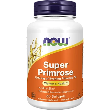 סופר שמן נר הלילה 1,300 מ"ג 60 כמוסות - מבית NOW FOODS