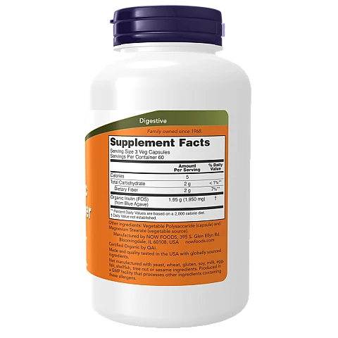 סיבי אינולין פרה-ביוטיקה 180 כמוסות - מבית NOW FOODS סיבי אינולין פרה-ביוטיקה 180 כמוסות - מבית NOW FOODS