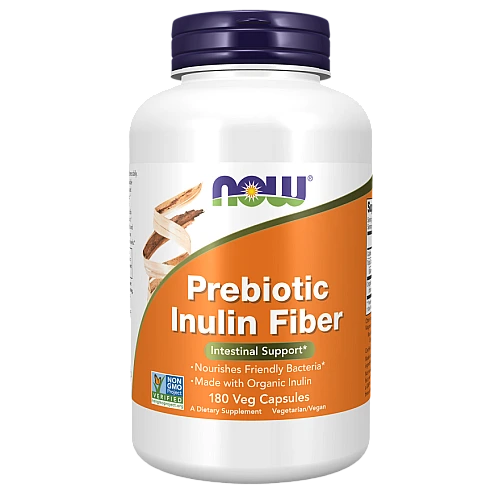 סיבי אינולין פרה-ביוטיקה 180 כמוסות - מבית NOW FOODS