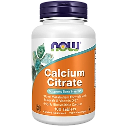 סידן ציטראט 100 טבליות - מבית NOW FOODS