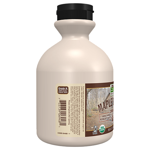 סירופ מייפל אורגני דרגה A צבע כהה 473 מ"ל - מבית NOW FOODS
