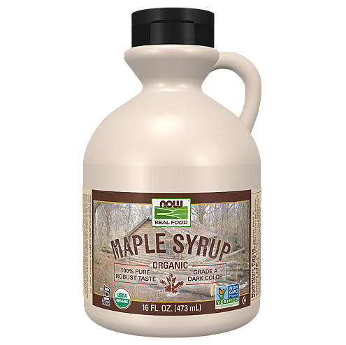 סירופ מייפל אורגני דרגה A צבע כהה 473 מ"ל - מבית NOW FOODS