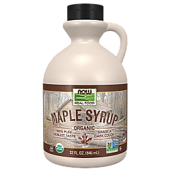 סירופ מייפל אורגני דרגה A צבע כהה 946 מ"ל - מבית NOW FOODS