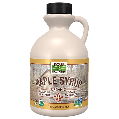 סירופ מייפל אורגני דרגה A צבע ענבר 946 מ"ל - מבית NOW FOODS