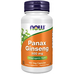 פנאקס ג'ינסנג 500 מ"ג - 100 כמוסות - מבית NOW FOODS