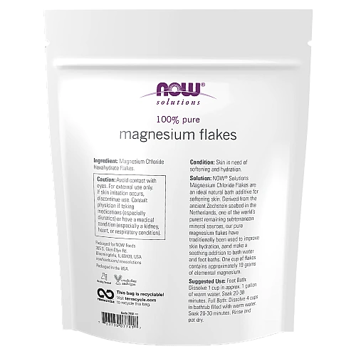 פתיתי מגנזיום 750 גרם - מבית NOW FOODS