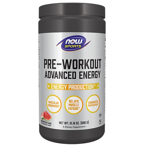 קדם אימון אנרגיה מתקדמת לפני אימון טעם אבטיח 600 גרם - מבית NOW FOODS