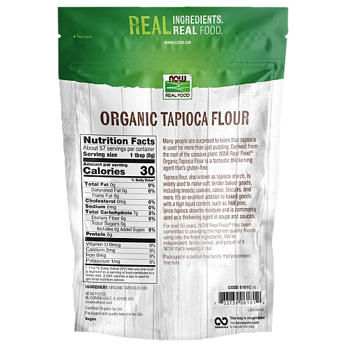 קמח טפיוקה אורגני 454 גרם - מבית NOW FOODS