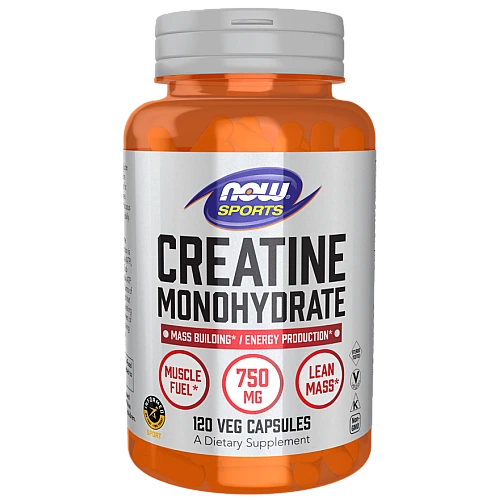 קריאטין מונוהידראט 120 כמוסות - מבית NOW SPORTS