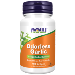 שום תמצית מרוכזת ללא ריח 100 כמוסות - מבית NOW FOODS