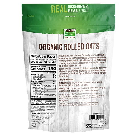 שיבולת שועל אורגנית מגולדת 680 גרם - מבית NOW FOODS שיבולת שועל אורגנית מגולדת 680 גרם - מבית NOW FOODS