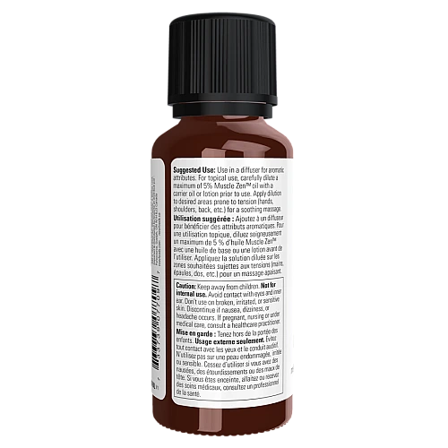 שמן אתרי Muscle Zen תערובת לעיסוי שרירים 30 מ"ל - מבית NOW FOODS