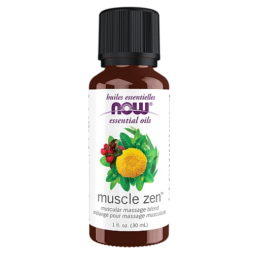 שמן אתרי Muscle Zen תערובת לעיסוי שרירים 30 מ"ל - מבית NOW FOODS