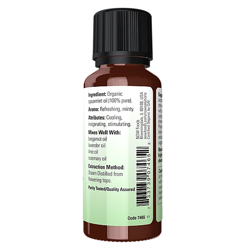 שמן אתרי מנטה אורגני 30 מ"ל - מבית NOW FOODS