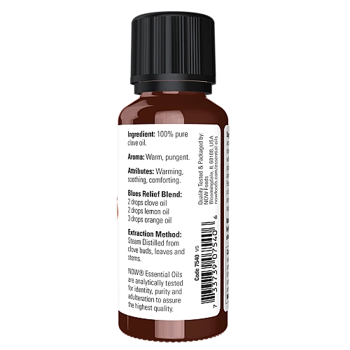 שמן אתרי צפורן 100% טהור 30 מ”ל - מבית NOW FOODS