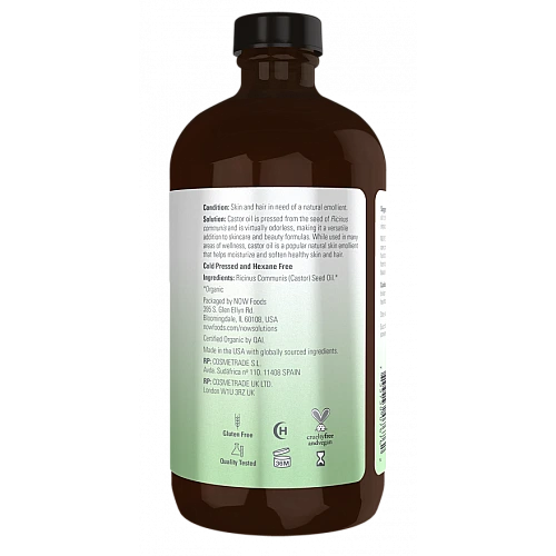 שמן קיק אורגני 473 מ"ל - מבית NOW FOODS