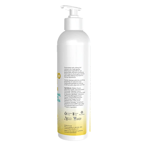 שמפו וסבון רחצה עדין לתינוקות ללא בישום 237 מ"ל - מבית NOW FOODS