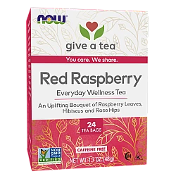 תה Wellness בטעם פטל אדום נטול קפאין 24 שקיקי תה - מבית NOW FOODS