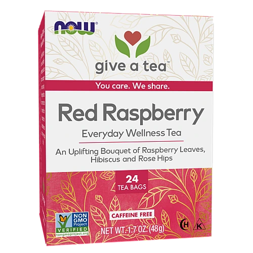 תה Wellness בטעם פטל אדום נטול קפאין 24 שקיקי תה - מבית NOW FOODS