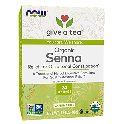 תה סנה אורגנית נטול קפאין 24 שקיקי תה - מבית NOW FOODS