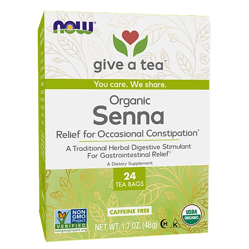 תה סנה אורגנית נטול קפאין 24 שקיקי תה - מבית NOW FOODS