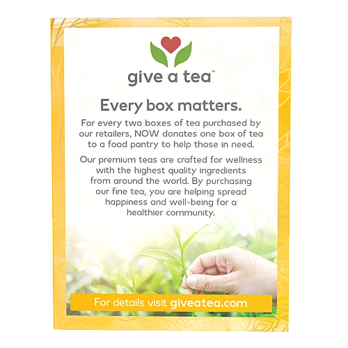 תה שן הארי אורגני לניקוי מסורתי נטול קפאין 24 שקיקי תה - מבית NOW FOODS