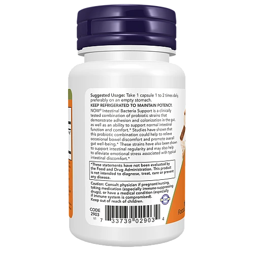 תוסף תזונה לתמיכה בחיידקי המעי 60 כמוסות - מבית NOW FOODS