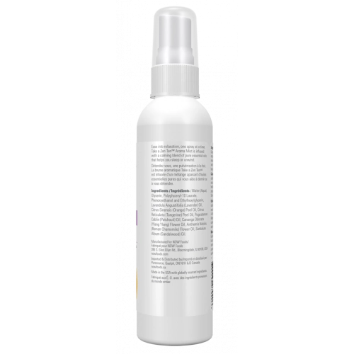 תרסיס ארומה לבנדר לבונה קליפת תפוז וקליפות מנדרינה Take a Zen Ten שמנים אתריים 118 מ"ל - מבית NOW FOODS