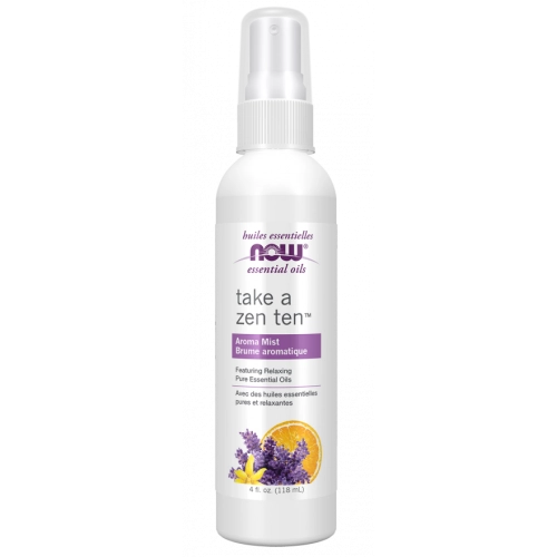 תרסיס ארומה לבנדר לבונה קליפת תפוז וקליפות מנדרינה Take a Zen Ten שמנים אתריים 118 מ"ל - מבית NOW FOODS