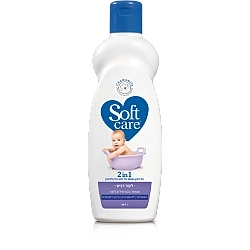 סופטקר 2 ב 1 אל סבון ושמפו לעור רגיש - 1 ליטר - מבית Softcare
