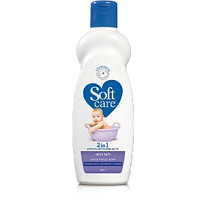 סופטקר 2 ב 1 אל סבון ושמפו לעור רגיש - 1 ליטר - מבית Softcare
