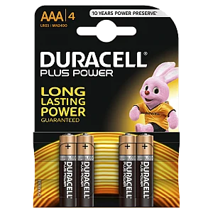  דורסל PLUS POWER סוללות AAA אריזת 4 יחידות - מבית Duracell