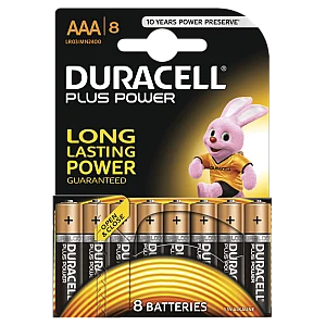  דורסל PLUS POWER סוללות AAA אריזת 8 יחידות - מבית Duracell