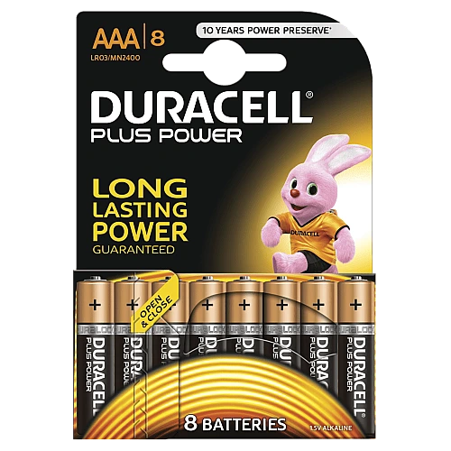 דורסל PLUS POWER סוללות AAA אריזת 8 יחידות - מבית Duracell