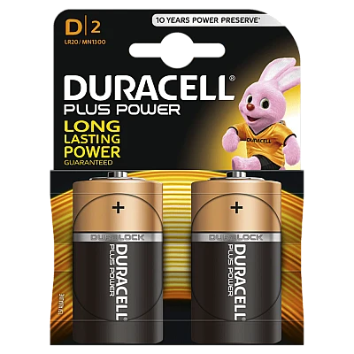 דורסל PLUS POWER סוללות D אריזת 2 יחידות - מבית Duracell