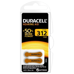  דורסל סוללות למכשירי שמיעה 312 - 6 יחידות - מבית Duracell